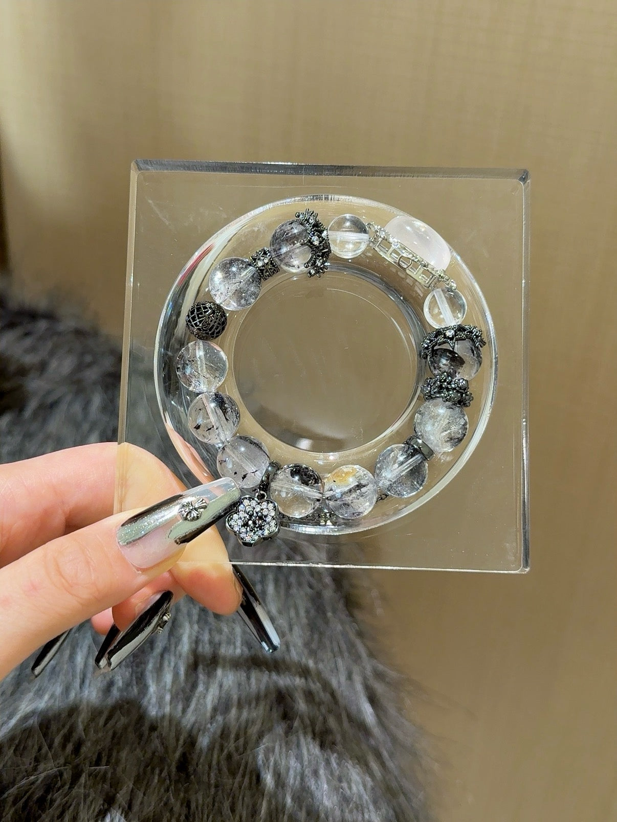 Spirit Milky White Crystal Magic Box Bracelet